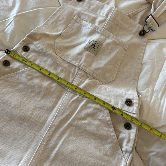 The Hey Gang Women's double knee Overalls in natural - Picture 10 of 12